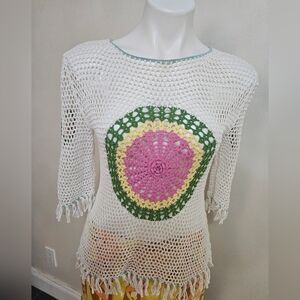 CACHE crochet three quarter